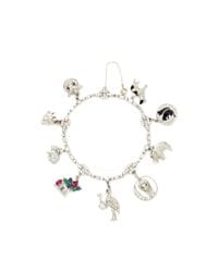 Fd Gallery | Metallic Vintage Art Deco Multigem and Diamond Charm Bracelet | Lyst