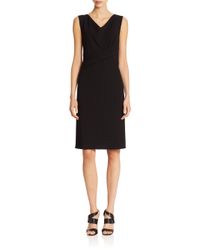 Elie Tahari | Black Maize Crepe Dress | Lyst