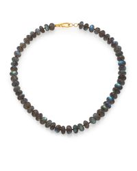Lena Skadegard | Metallic Soir Labradorite & 18k Yellow Gold Beaded Strand Necklace | Lyst