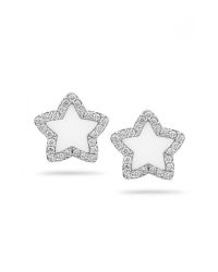 Dana Rebecca | Julianne Himiko Earring With White Agate | Lyst