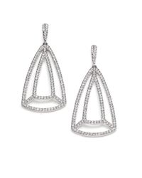 Adriana Orsini | Metallic Roxy Pavé Crystal Drop Earrings | Lyst