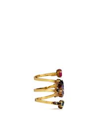 Erickson Beamon | Metallic 'velvet Underground' Square Jewel Tier Twist Ring | Lyst