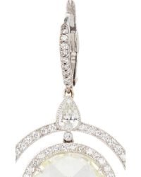 Nina Runsdorf | Metallic Rose Cut Ciamond And Platinum Earrings | Lyst