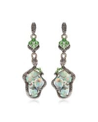 Wendy Yue | Green One Of A Kind Organic Opal Chandelier Earrings | Lyst