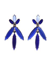 Oscar de la Renta | Blue Marquise Stone Resin Earring | Lyst