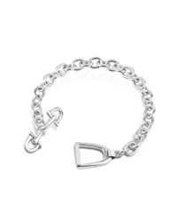 FORZIERI - Metallic Sterling Silver Horsebit and Stirrup Bracelet - Lyst