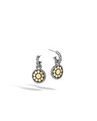 John Hardy | Metallic Dot Small Round Hoop Drop Earrings | Lyst