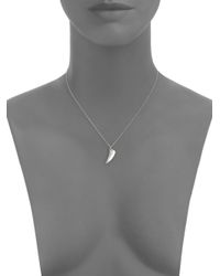 Jennifer Zeuner | Metallic Hunter Diamond Sterling Silver Tusk Necklace | Lyst