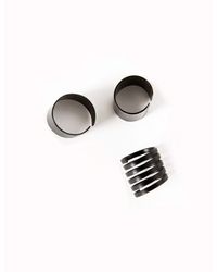 Pixie Market - Black Outsiders Band Ring Set - Lyst