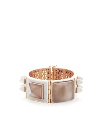 Eddie Borgo | Metallic Rose Goldplated Enamel and Agate Bracelet | Lyst
