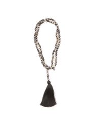 Perle By Lola | Gray Tassle Charm Mala Necklace | Lyst