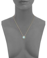 Alexis Bittar | Metallic Elements Crystal & Howlite Turquoise Pendant Necklace | Lyst