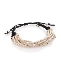 Chan Luu | Black Sterling Silver Beaded Cord Multi-strand Pull-tie Bracelet | Lyst