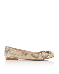Tory Burch Reva Ballet Flat Natural Snake
