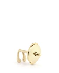 Loquet London | Metallic 14k Yellow Gold Wishbone Single Earring - Dream Catcher | Lyst
