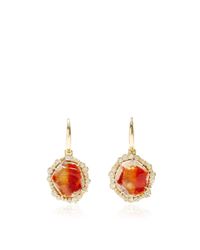 Kimberly Mcdonald | Red One Of A Kind Fire Opal and Irregular Diamond Earrings | Lyst