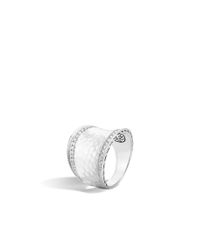 John Hardy | Metallic Classic Chain Small Saddle Ring | Lyst
