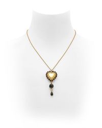 Dolce & Gabbana | Metallic Heart Pendant Necklace | Lyst