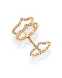 Phyne By Paige Novick | Metallic Stella Diamond & 14k Yellow Gold Winged Ring | Lyst