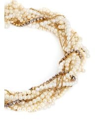 Erickson Beamon | White Lady And The Tramp' Mix Twist Glass Pearl Necklace | Lyst