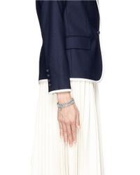 Philippe Audibert | Metallic 'Titia' Baguette Cut Crystal Elastic Bracelet | Lyst