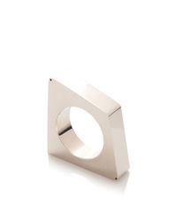 Marni | Metallic Palladium Structured Bangle | Lyst