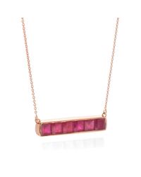 Monica Vinader | Red Baja Precious Necklace | Lyst