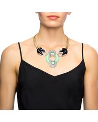 Lulu Frost - Green Moderne Enamel & Crystal Bib Necklace - Lyst