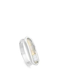 Monica Vinader | Metallic Baja Ring Grey Agate | Lyst