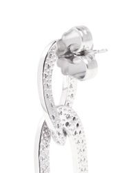 CZ by Kenneth Jay Lane | White Cubic Zirconia Pavé Double Hoop Earrings | Lyst