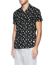 Scotch & Soda | Black Hawaiian Tree Print Cotton Shirt for Men | Lyst