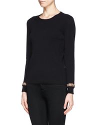 Chloé | Black Chain Wrist Cashmere Sweater | Lyst