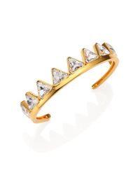 Ca&Lou | Metallic Suki Crystal Cuff Bracelet | Lyst