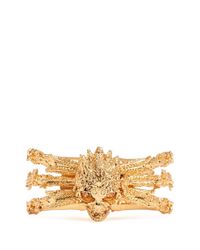 Alexander McQueen | Metallic Owl Skull Bangle | Lyst