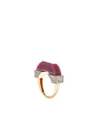 Jade Jagger | Purple Never-ending Thin Ring Ruby and Diamond Pave | Lyst