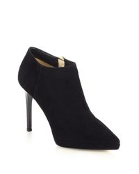 Jimmy Choo | Black Lindsey 100 Suede Platform Bootie | Lyst