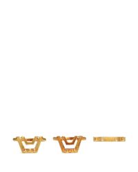 Maria Black | Metallic Stud Geometric Shape Three Ring Set | Lyst