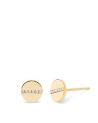 EF Collection | Metallic 14k Diamond Screw Studs | Lyst