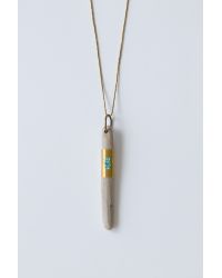 Velvet By Graham & Spencer - Blue Driftwood Amulet With Turquoise By See Real Flowers - Lyst