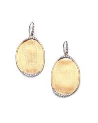 Marco Bicego | Metallic Lunaria Diamond & 18K Yellow Gold Drop Earrings | Lyst