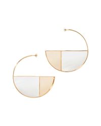 Aurelie Bidermann | Metallic Bianca Hoop Earrings | Lyst
