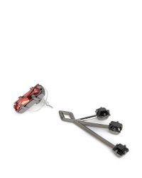 Joomi Lim | Metallic 'shape Shifter' Swarovski Crystal Fan Prong Earrings | Lyst
