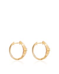 Joelle Jewellery | 18K Pink Gold Antique Hoop Earrings | Lyst