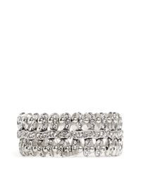 Philippe Audibert | Metallic Concord Weave Swarovski Crystal Bracelet | Lyst