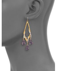 Alexis Bittar | Purple Draping Pave Vine Pink Amethyst Drop Earrings | Lyst