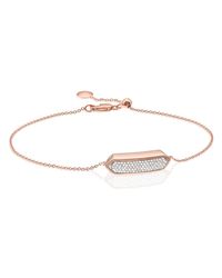 Monica Vinader | Pink Baja Mini Bracelet - Diamond | Lyst