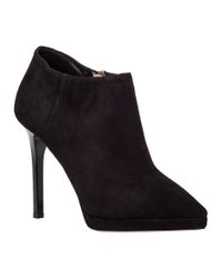 Jimmy Choo | Black Lindsey 100 Suede Platform Bootie | Lyst