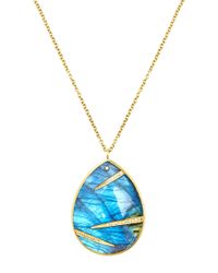 Kothari - Blue One Of A Kind Labradorite Pear Drop Necklace - Lyst