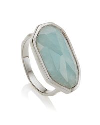 Monica Vinader | Blue Capri Ring | Lyst