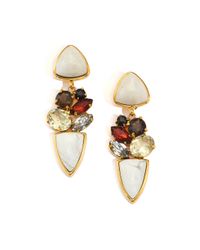 Lizzie Fortunato | Metallic Maximo Smoky Quartz, Dolomite & Howlite Drop Earrings | Lyst